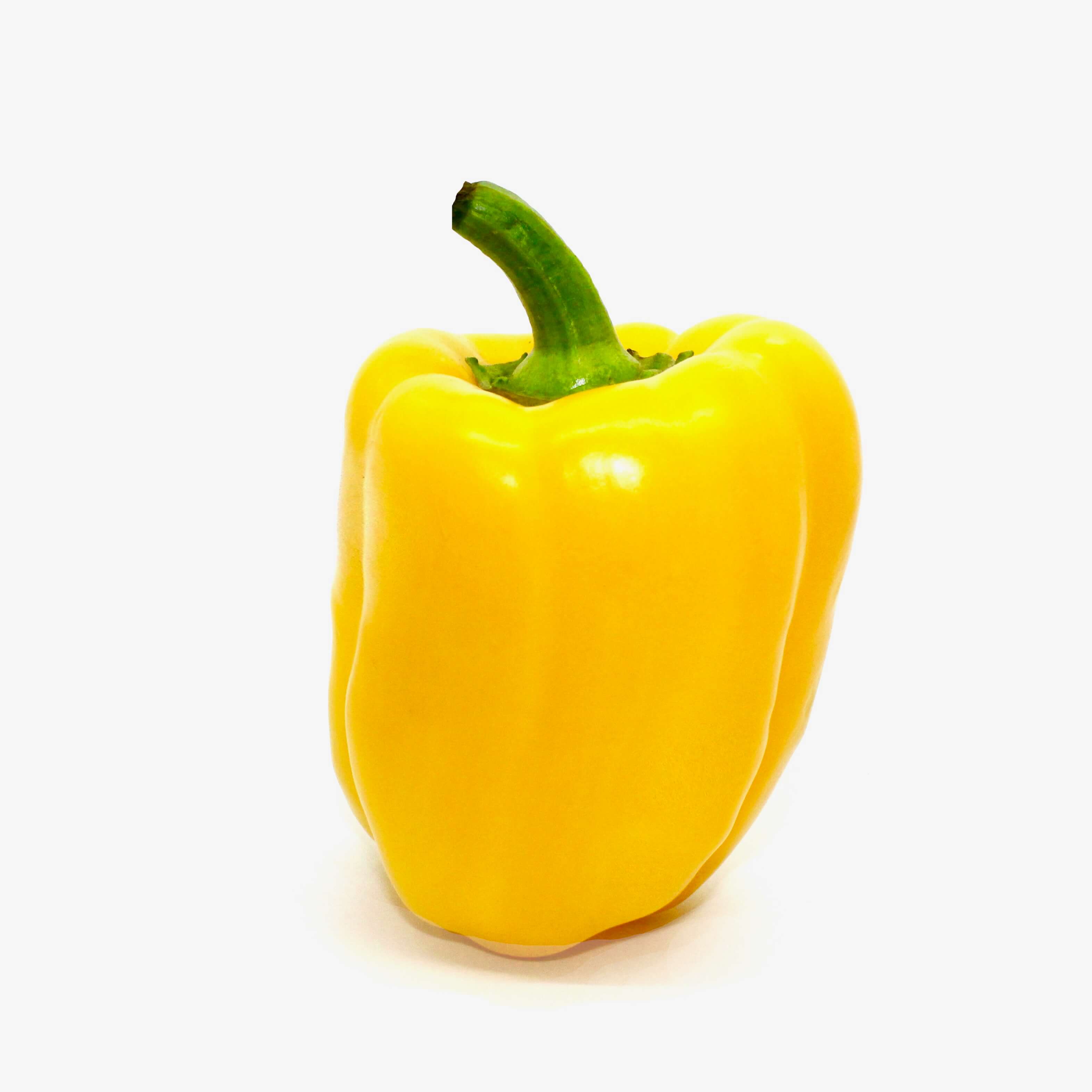 Yellow Bell Pepper Yellow bell pepper with white background