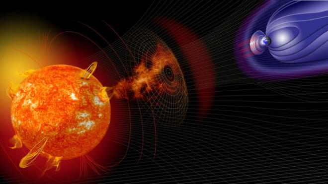 Solar flare heading for the earth
