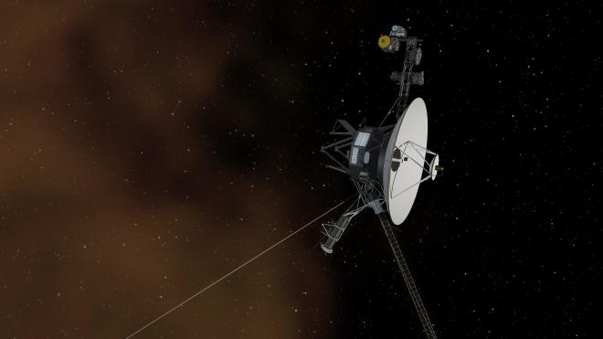 An artist’s rendering of the Voyager 1 spacecraft.