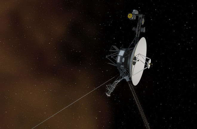 An artist’s rendering of the Voyager 1 spacecraft.