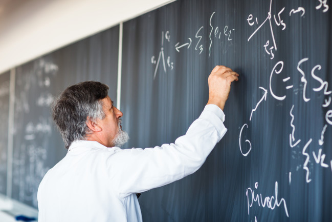 Scientist-at-Chalkboard