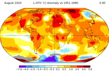 With August in the Books, 2020 Remains Likely to Be the Warmest Year on Record