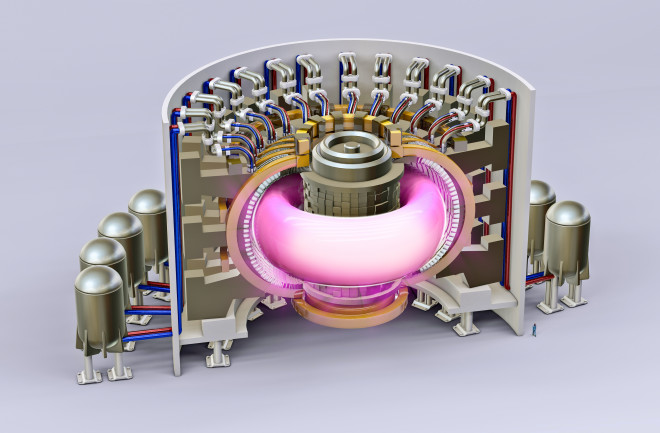 JET nuclear fusion reactor, energy produced thanks to the fusion of atoms, the process that powers the Sun 