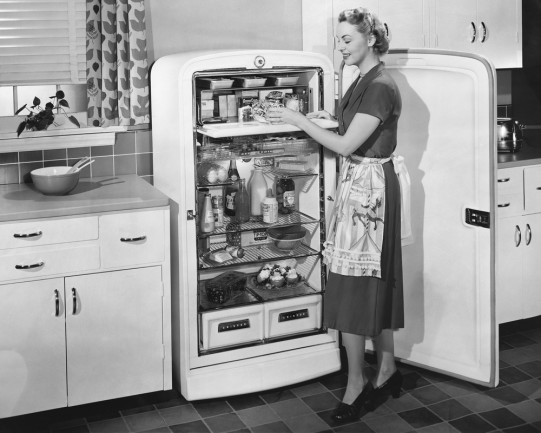 Vintage Antique Old Refrigerator 1950s - Shutterstock