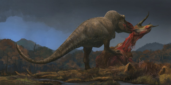 Tyrannosaurus eats Triceratops © Witton 2022 (2)