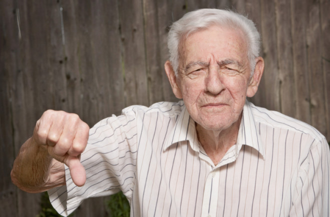 Old Person Grumpy - Shutterstock