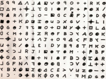 Coded letter sent by the Zodiac killer to the San Francisco Chronicle in 1969.