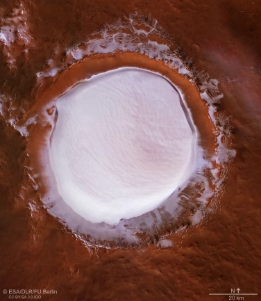 Korolev Crater Mars Ice - ESA