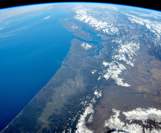Cascade Range from Space