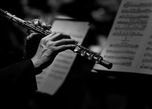 Flute player hands close-up musician band orchestra - Shutterstock