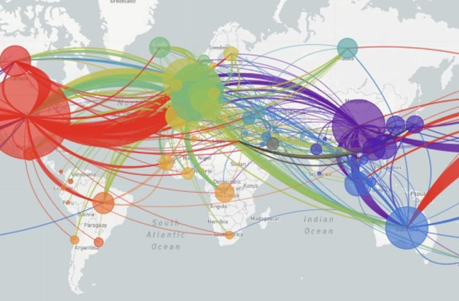 Coronavirus Map - nextstrain.org cc by