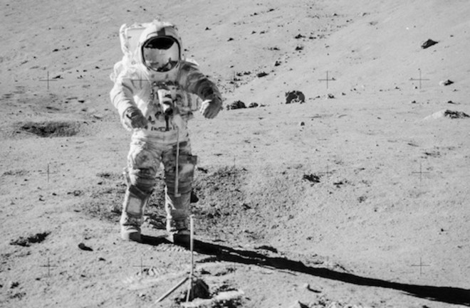 Cernan on the moon, Apollo 17, 1972