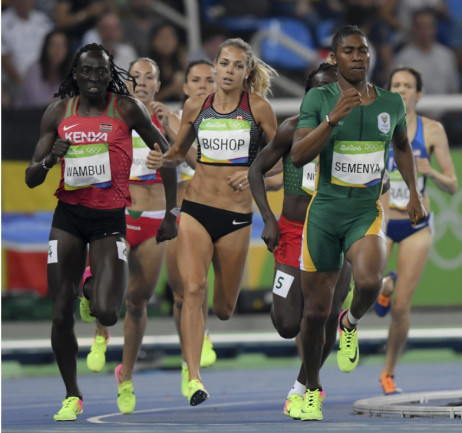 Caster Semenya (right) competes during the 2016 Summer Olympics in Rio de Janeiro. (Credit: CP DC Press/Shutterstock)