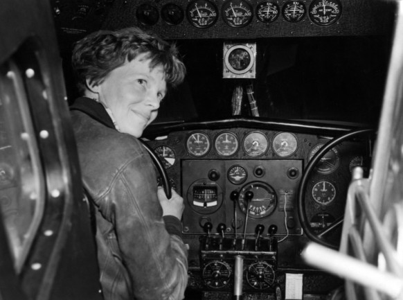 Amelia Earhart in her Lockheed 10-E Electra, ca. 1937. 