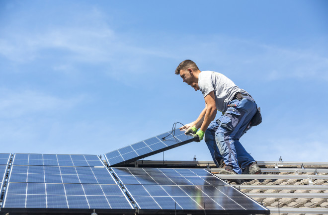 Solar panel rooftop install