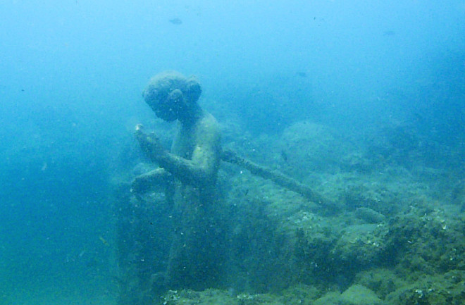 Parco archeologico di Baia - Ninfeo punta Epitaffio 5 - statua Dioniso