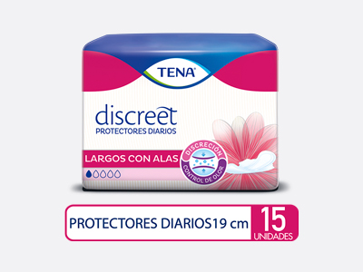 Protector Diario TENA Discreet Largos con alas