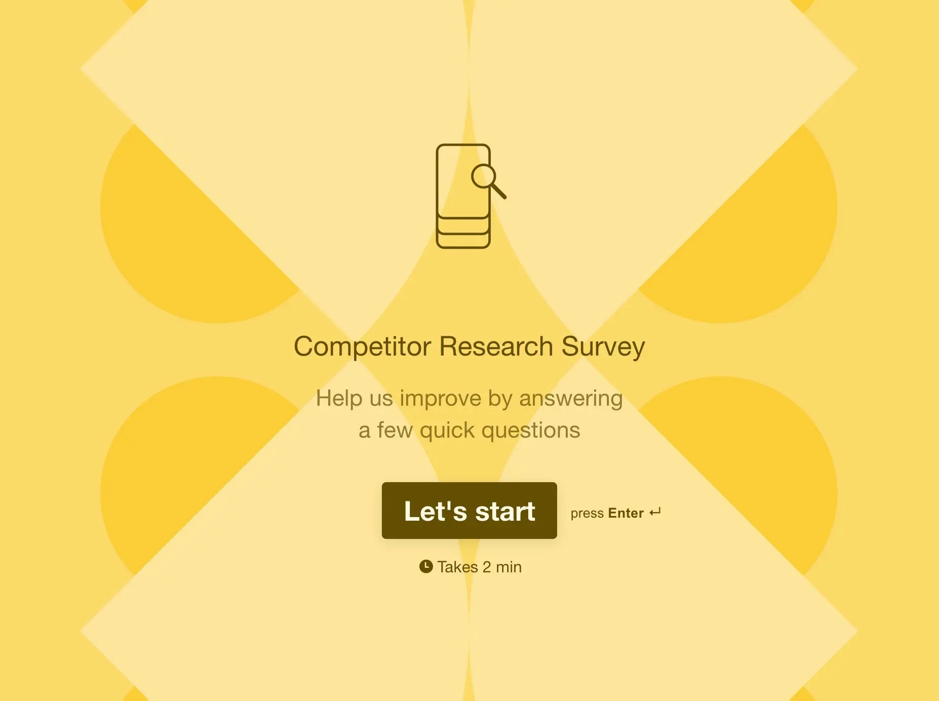 Competitor Research Survey Template Hero