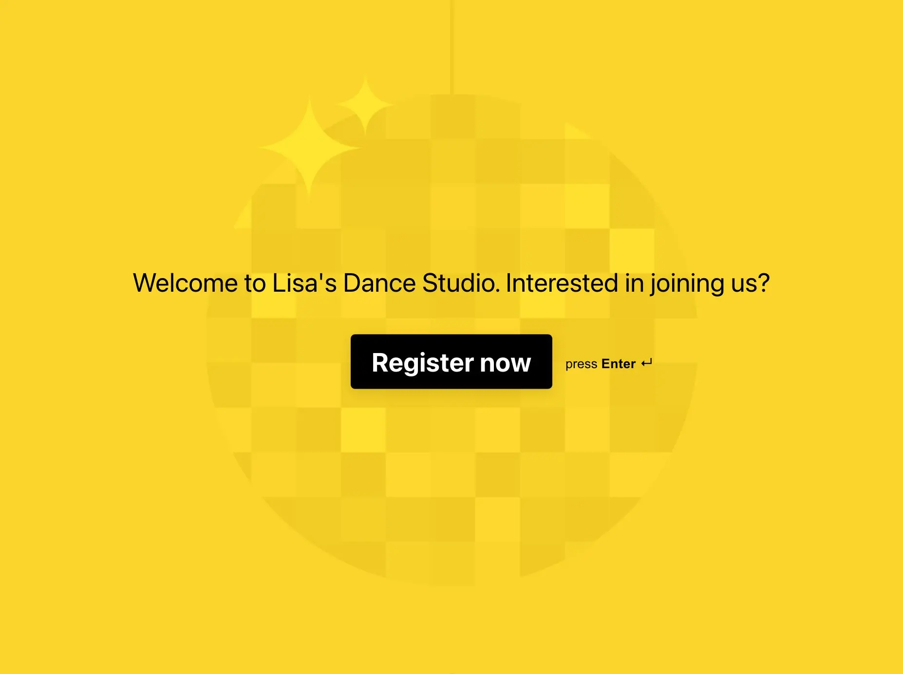 Dance Class Registration Form Template Hero