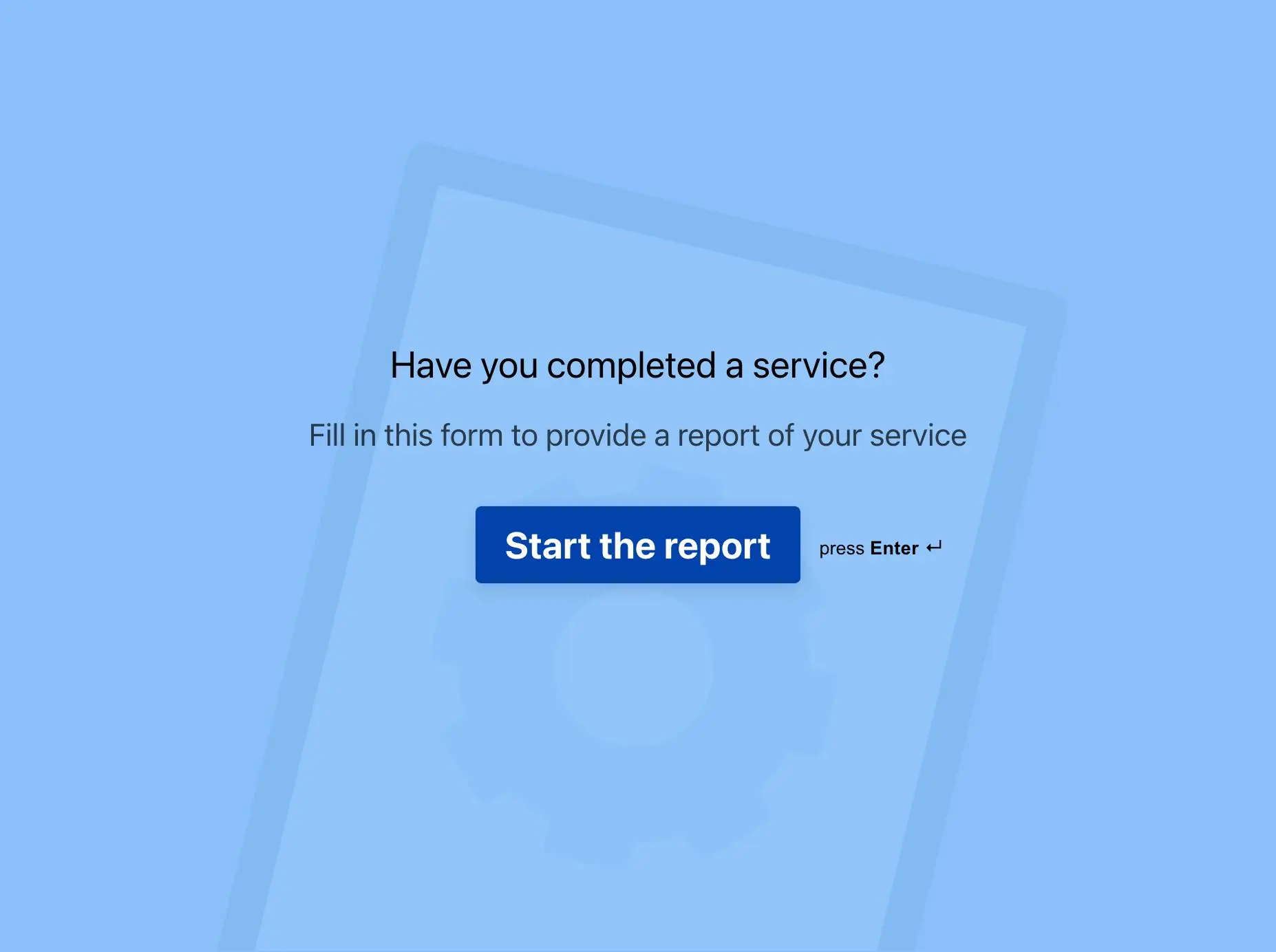 Service Report Form Template Hero