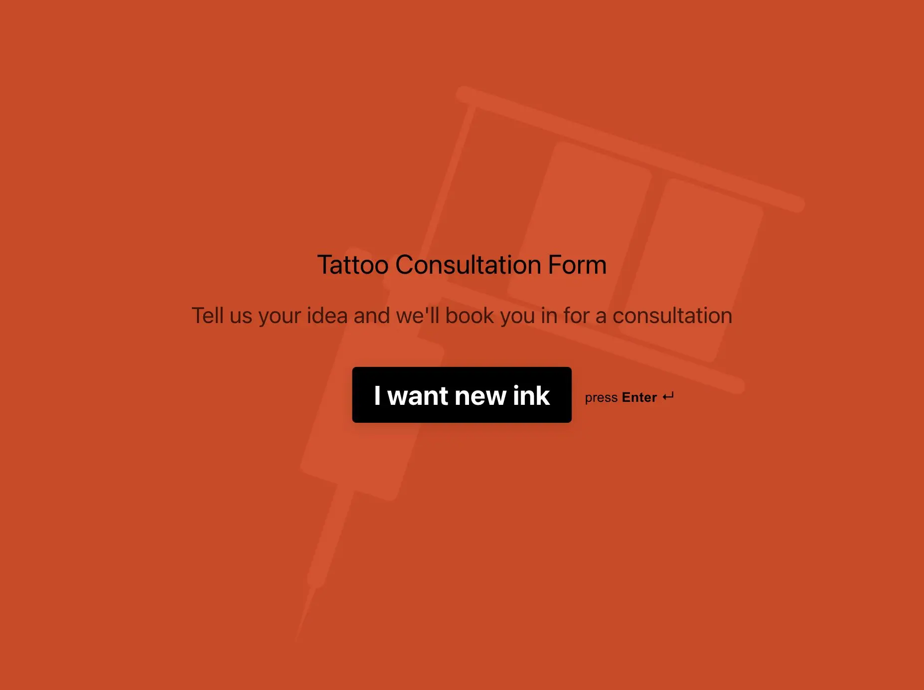 Tattoo Consultation Form Template Hero