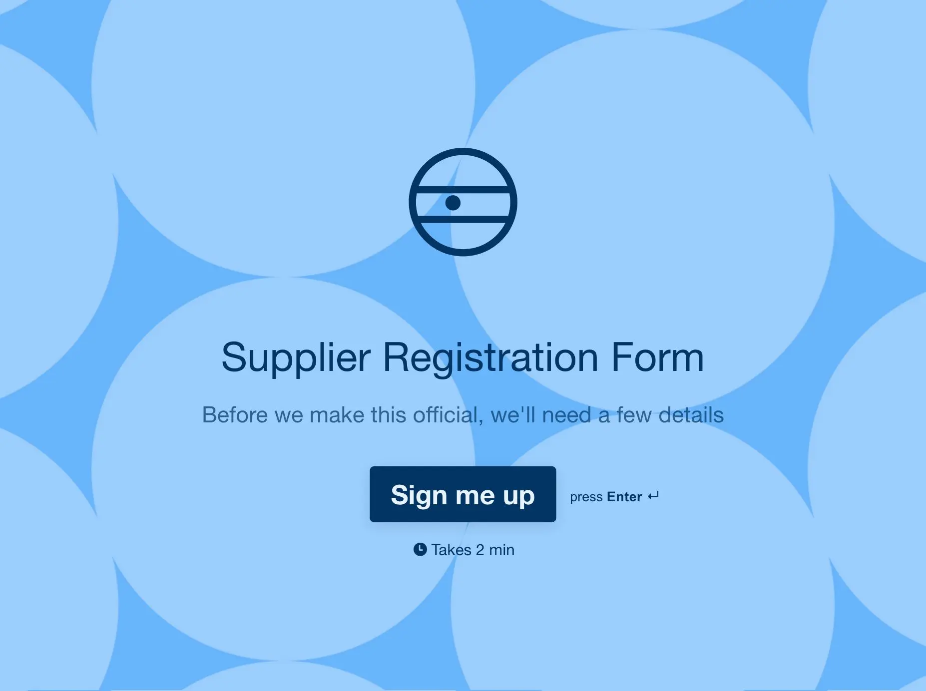 Supplier Registration Form Template Hero