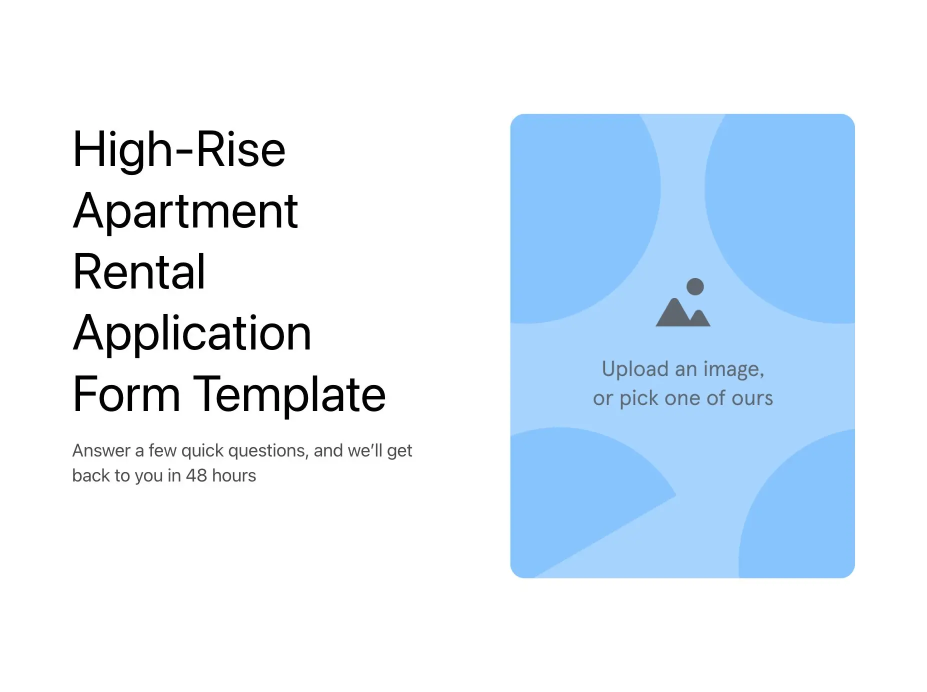 High-Rise Apartment Rental Application Form Template Hero