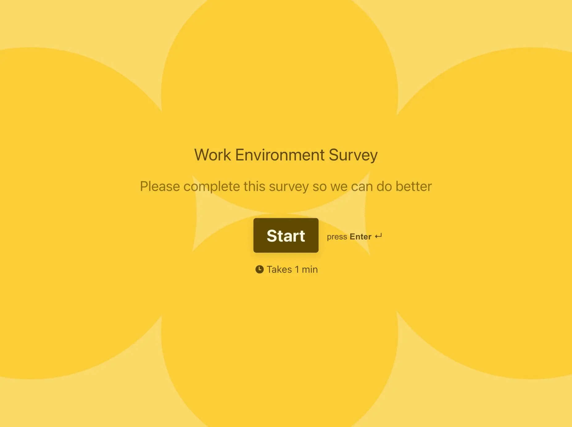 Work Environment Survey Template Hero
