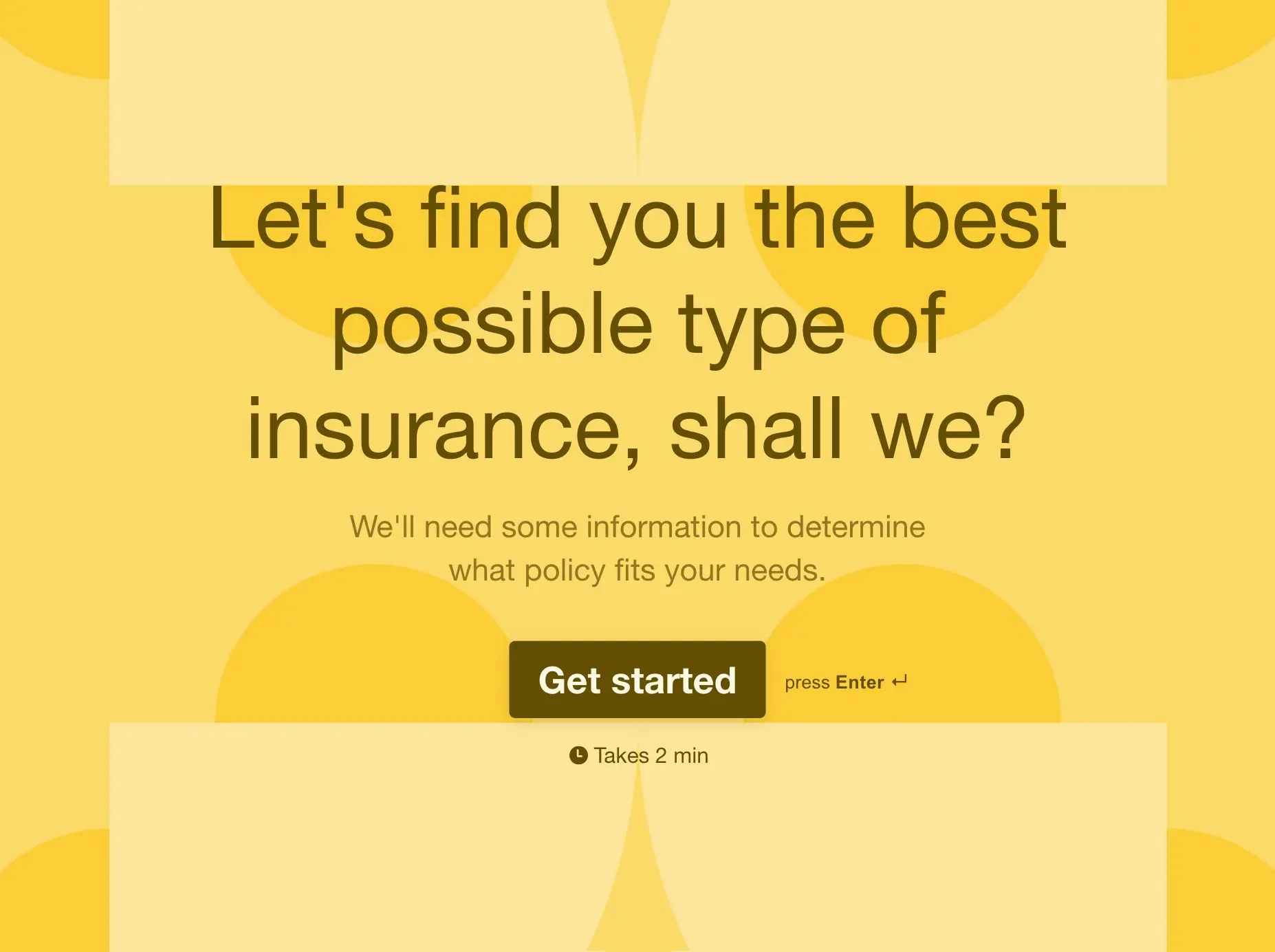 Insurance questionnaire template Hero