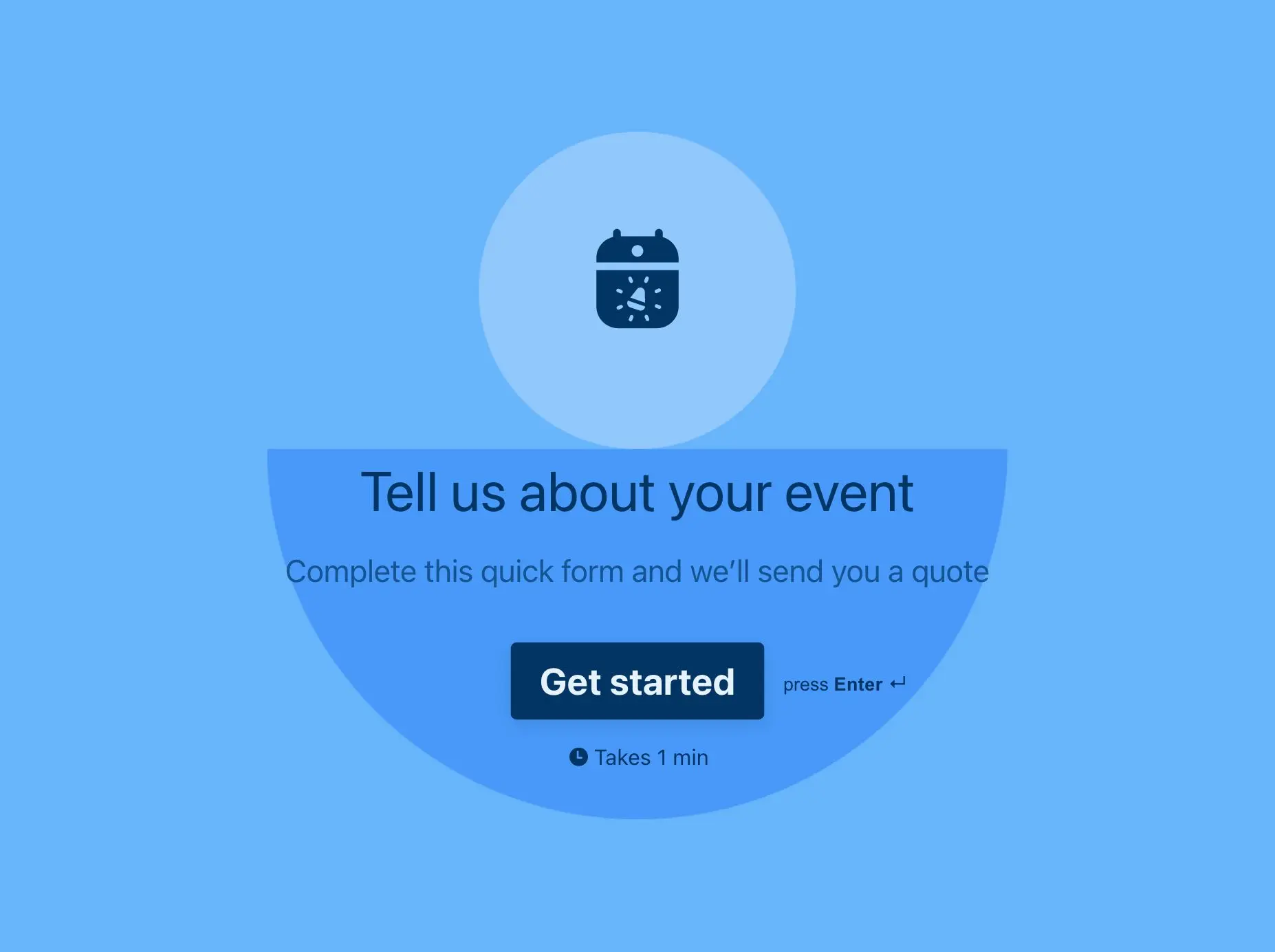 Event Planning Quote Form Template Hero
