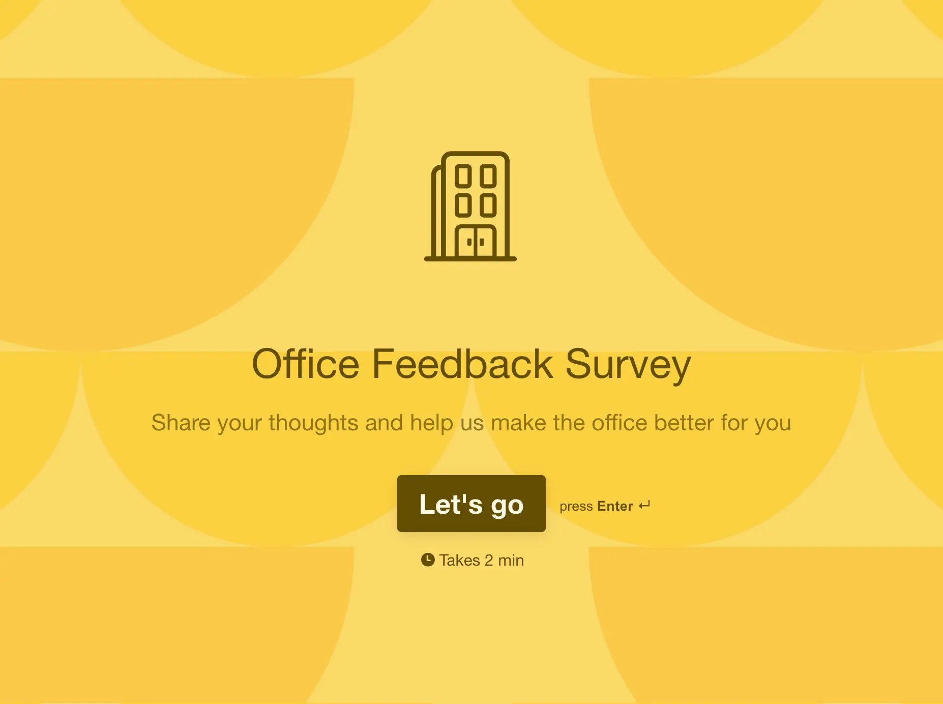 Office Feedback Survey Template Hero