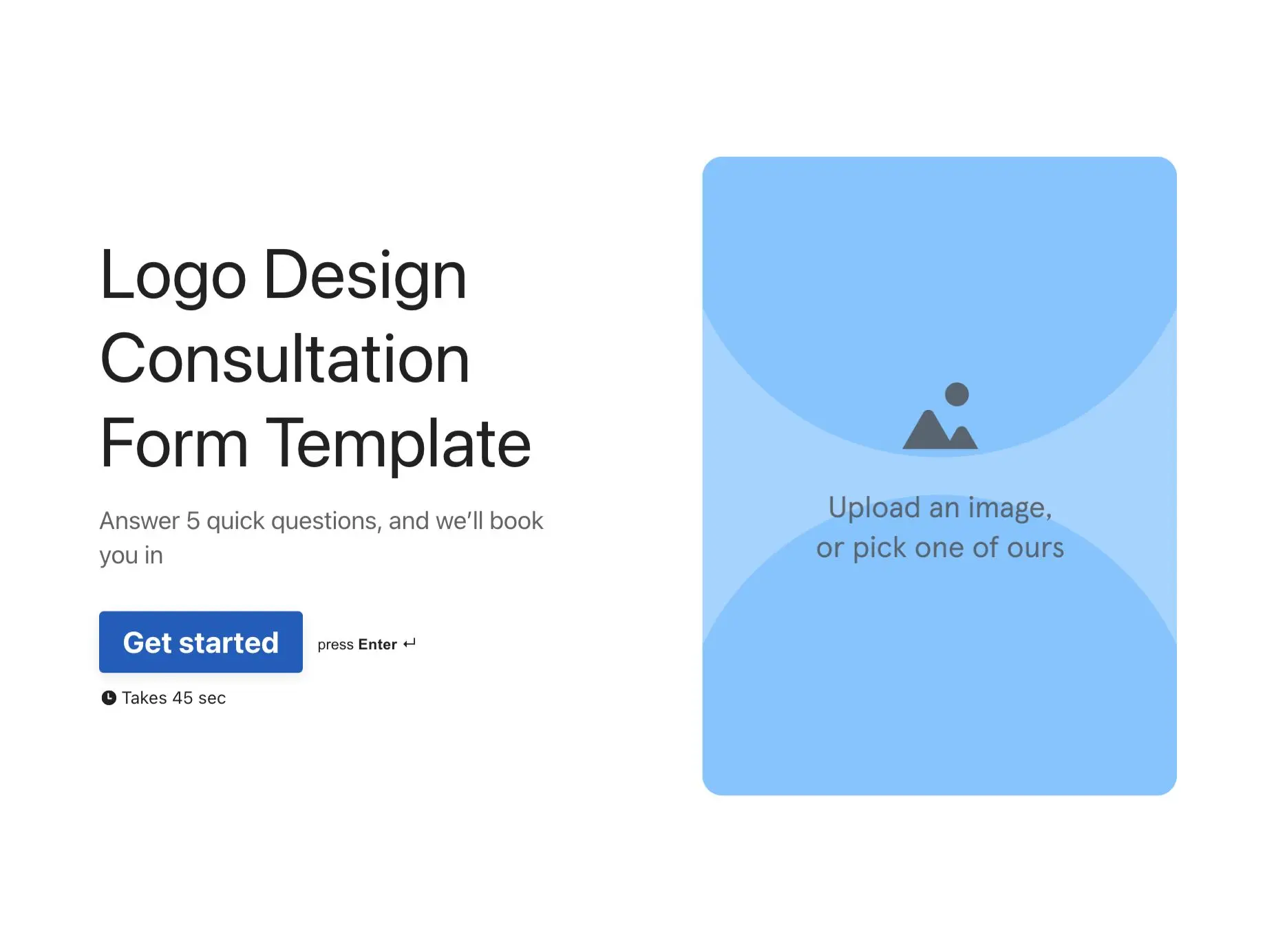 Logo Design Consultation Form Template Hero