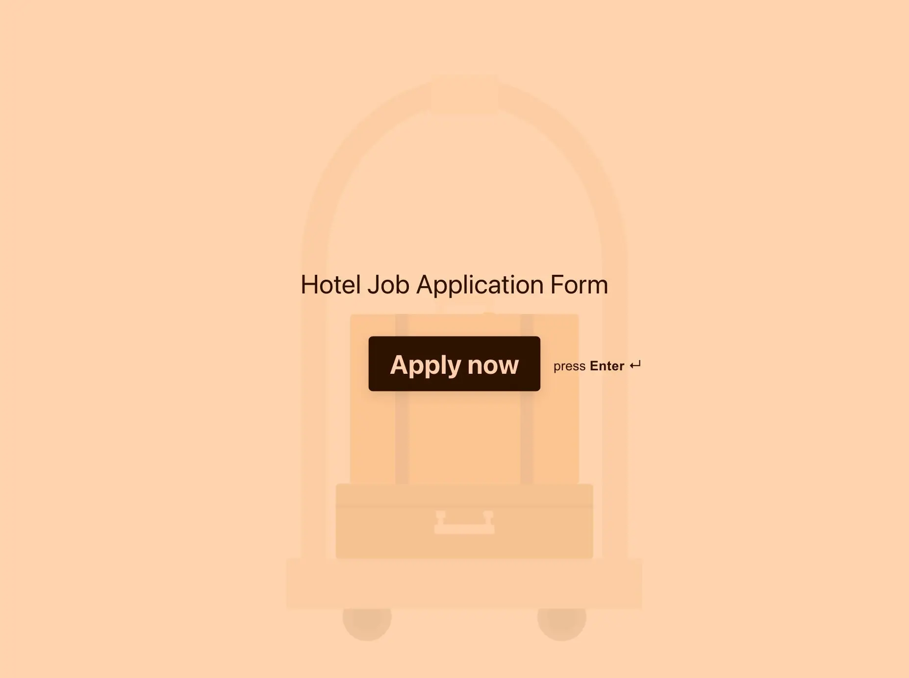 Hotel Job Application Form Template Hero