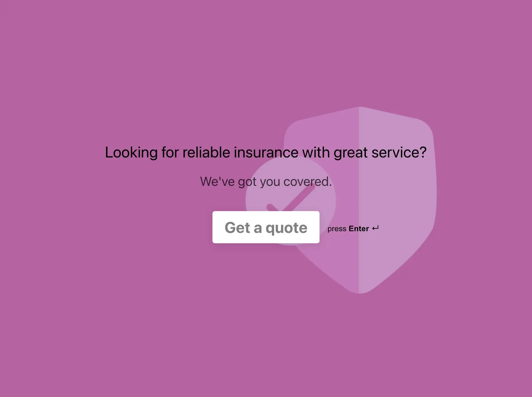 Insurance Quote Form Template  Hero