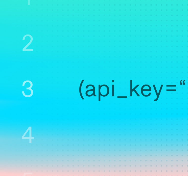 White curved lines with arrows showing upward and downward paths on a gradient turquoise to pink background.