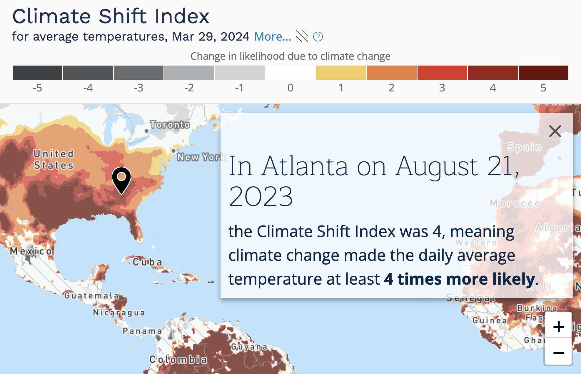 Climate Shift Index image for attribution impact story page
