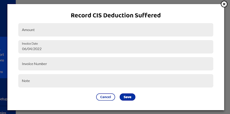 Record of CIS deduction Suffered