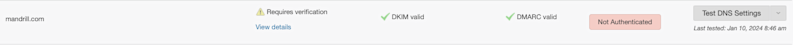 TX DKIM DMARC verify