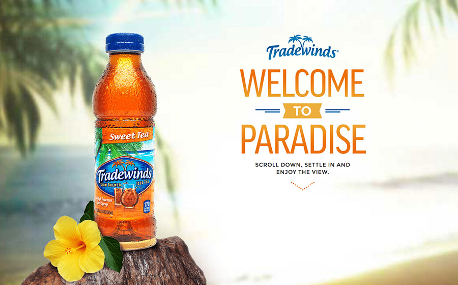 Springbox CPG Websites Tradewinds Tea Welcome To Paradise