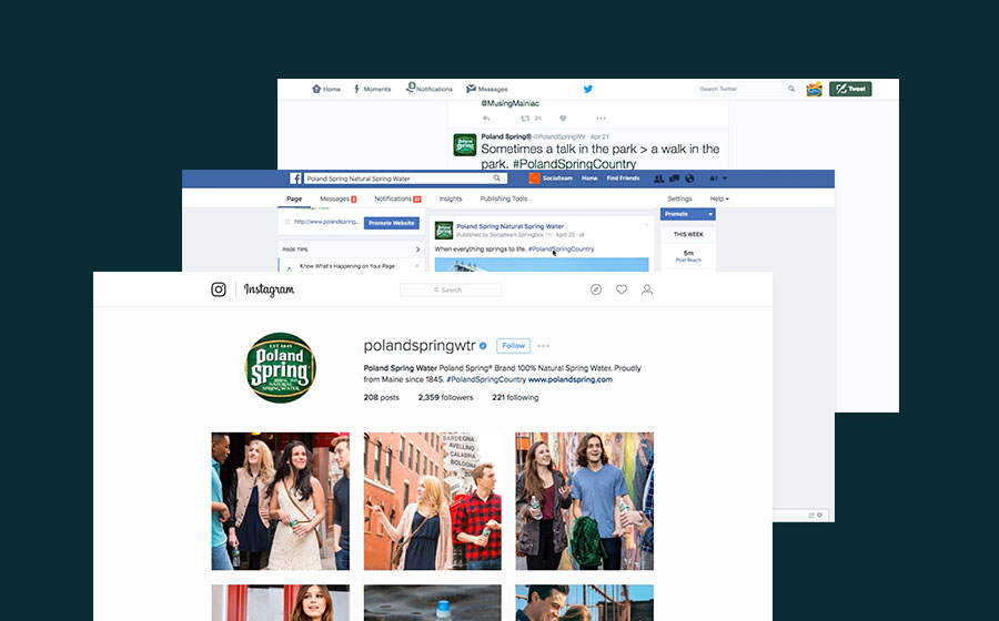 Springbox Community Management Poland Spring Social Channels