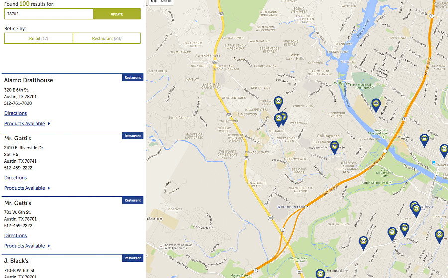 Springbox CPG Websites Smart Flour Map