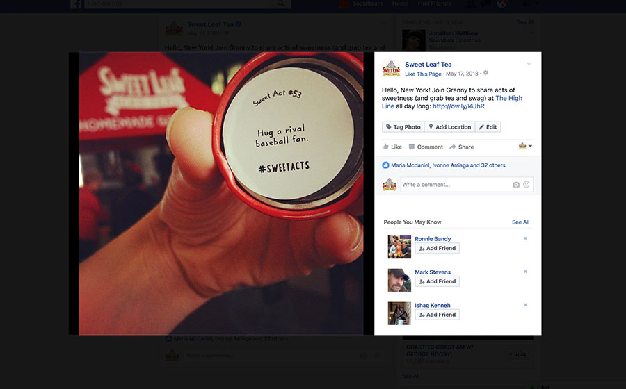 Springbox Campaign Strategy Sweet Leaf Tea Sweet Acts Post