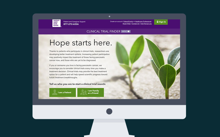 Springbox Pancreatic Action Network Clinical Trial Finder Home