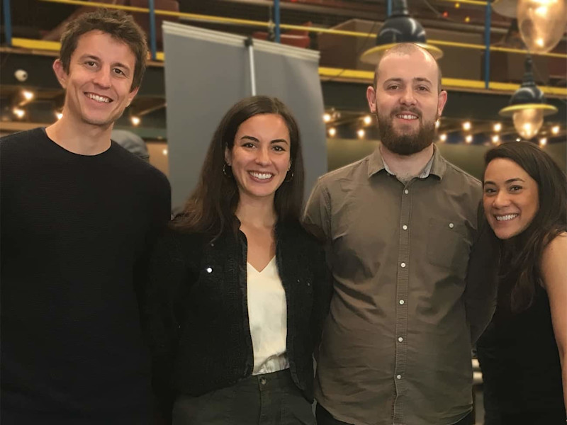 Four Collectiv Food members at an event