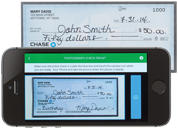 an image of a scanned check from a banking application. an image of a scanned check from a banking application.