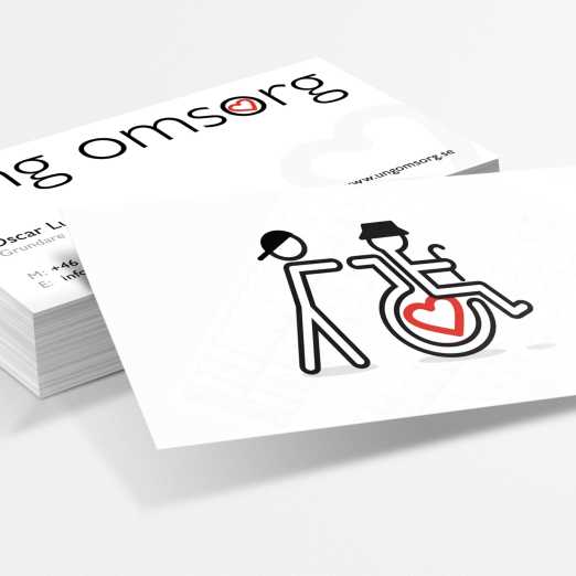 Business cards for Swedish elderly care firm