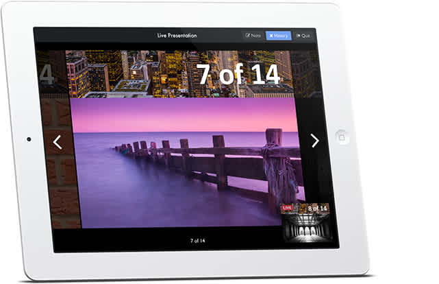 Live Powerpoint slides as shown on iPad