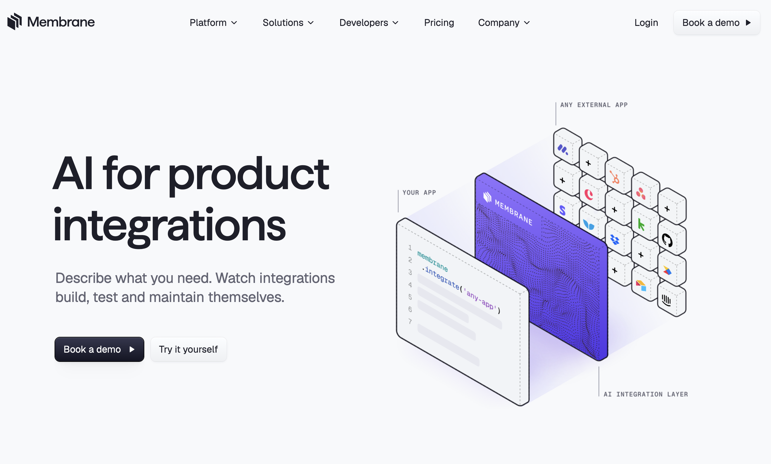 membrane - top embedded platforms