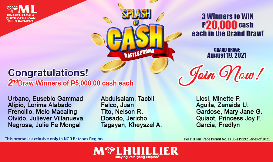 Splash of Cash 2nd Draw Website