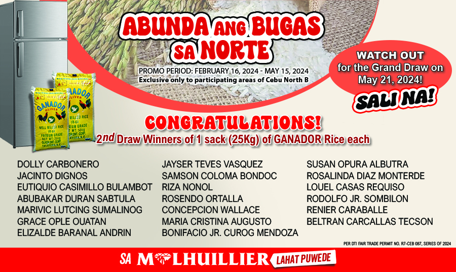 2nd Abunda Ang Bugas Promo Winners - WEBSITE